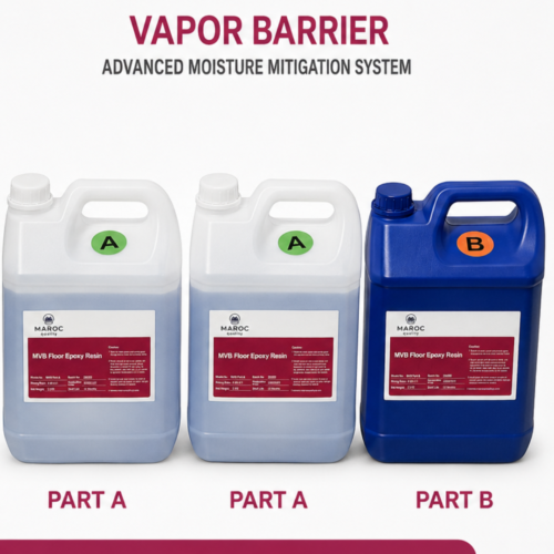 MVB Floor Epoxy Resin Kit 2:1 Ratio – Vapor Barrier Self-Leveling  (3-Piece Kit)